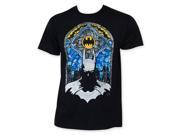Tees Batman Stained Glass Mens T Shirt Medium