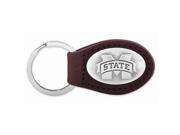 ZeppelinProducts MSSU KL6 BRW Mississippi State Leather Key Fob Brown