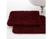 Amrapur Overseas 5SGMBMTG RED ST Spa Collection Shaggy Memory Foam Bath Mat Set of 2 Ruby