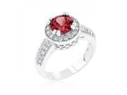 Icon Bijoux R08226R C13 07 Garnet Halo Engagement Ring Size 07