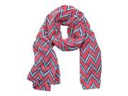 Occasionally Made All in One Scarf Wrap Chevron Coral