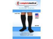 Complete Medical CM1606BLAMDLG Mens Mild Support Socks 10 15mmhg Black Mediumd and Large