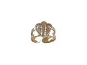 Dlux Jewels Pink White Filagree Heart Gold Tone Brass Ring