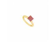 Fine Jewelry Vault UBUJ8028AGVYR Created Ruby Ring Yellow Gold Vermeil 0.75 CT TGW