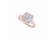 Fine Jewelry Vault UBNR84658P14D Natural Diamond 14K Rose Gold Halo Engagement Ring
