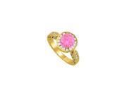 Fine Jewelry Vault UBUNR50338AGVYCZPS Beautiful Gift Pink Sapphire CZ Ring 1.75 CT TGW 22 Stones