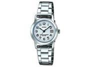 Casio LTPS100D 7BVCF Womens Easy To Read Solar White Dial Watch