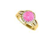 Fine Jewelry Vault UBUNR83556AGVYCZPS Cool Jewelry Gift Pink Sapphire CZ Ring 2.25 CT TGW 22 Stones