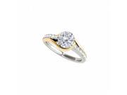 Fine Jewelry Vault UBNR84669TTAGCZ CZ Semi Swirl Engagement Ring in 925 Sterling Silver
