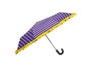 Occasionally Made Ruffled Trim Umbrella Purple Yellow