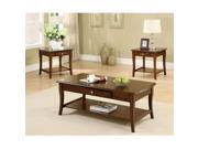 Furniture Of America IDF 4702 3PK Table Set With Drawer And Open Shelf 3 Pieces Dark Oak