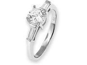 Doma Jewellery SSRZ082C8 Sterling Silver Ring With Cubic Zirconia Size 8