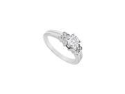 Fine Jewelry Vault UBJ1431AGCZ CZ Engagement Ring Sterling Silver 0.75 CT CZs