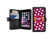 Coveroo Virginia Tech Polka Dots Design on iPhone 6 Wallet Case