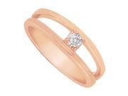 Fine Jewelry Vault UBNR81355P14D Nicely Crafted Pure Diamond Mother Ring in Rose Gold