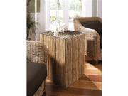 Padmas Plantation BAM06 Bamboo Stick Side Table Base With Glass