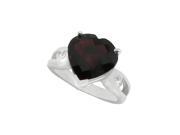 Fine Jewelry Vault UBRBYNRB4086AGGR Cool Sterling Silver Ring With Checkerboard Cut Garnet