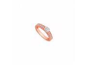Fine Jewelry Vault UBJS3565AP14D April Birthstone Diamond Mil grain Engagement Rings in 14K Rose Gold 0.80 CT