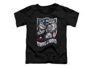 Trevco Popeye Strong Proud Short Sleeve Toddler Tee Black Large 4T