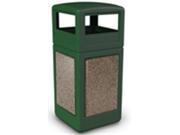 Commercial Zone 72045499 StoneTec Square Dome Lid Forest Green with Riverstone