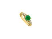 Fine Jewelry Vault UBUNR50382AGVYCZE Perfect Jewelry Gift Emerald CZ Ring 1.50 CT TGW 8 Stones