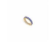 Fine Jewelry Vault UBU14YR300S22615 Blue Created Sapphire Eternity Band 14K Yellow Gold 3 CT TGW 20 Stones