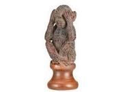 Cal Lighting FA 5029A See No Evil Monkey Resin Finial Brown