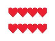 Hygloss Products HYX33625 Red Heart Globe Design Border Strips 12 Per Pack