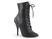 Pleaser SED1020_BPU 13 Lace Up Ankle Boot with Side Zip Black Size 13
