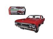 Autoworld AMM1041 1966 Chevrolet Chevelle SS 396 L78 Red Christmas Edition 1 18 Limited to 750 Piece