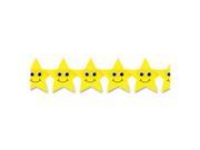 Hygloss Products HYX33653 Happy Yellow Stars Border Strips 12 Per Pack