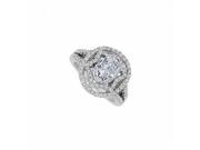 Fine Jewelry Vault UBNR83577AG9X7CZ 2 CT Oval CZ Designer Engagement Ring For Her