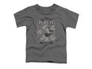Trevco Popeye Classic Popeye Short Sleeve Toddler Tee Charcoal Large 4T