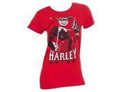 Tees Harley Quinn Gun Womens Shirt Red 2XL