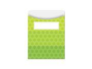 Creative Teaching Press CTP6786 Ombre Lime Green Hexagons Library Pockets