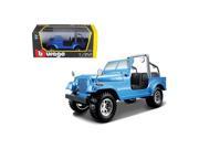 Bburago 22033bl Jeep Wrangler Blue 1 24 Diecast Model Car