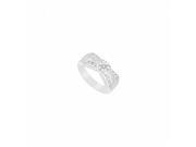 Fine Jewelry Vault UBJS1123AW14CZ CZ Engagement Ring in 14K White Gold Triple 1 CT