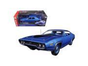Autoworld AMM1065 1971 Plymouth GTX Hardtop Blue Metallic Limited Edition to 1002 Pieces 1 18 Diecast Model Car