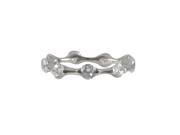 Dlux Jewels Sterling Silver Cubic Zirconia Ring