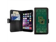 Coveroo Baylor Repeating Design on iPhone 6 Wallet Case
