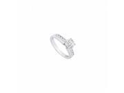 Fine Jewelry Vault UBTJS512AW14 Semi Mount Engagement Ring in 14K White Gold With 0.30 CT Diamonds 10 Stones
