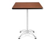 OFM CCLT30SQ CHY Round Chrome Base Cafe Table Cherry