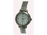 Timex C7A241 Womens White Dial Silver Tone Stainless Steel Expansion Band Watch