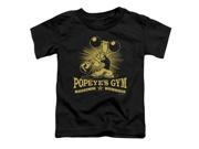 Trevco Popeye Popeyes Gym Short Sleeve Toddler Tee Black Large 4T