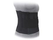 Advanced Orthopaedics 501 B 10 in. Lumbar Sacral Support With Double Pull Tension Straps Black Extra Small