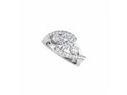 Fine Jewelry Vault UBNR50942EW14CZ Prong Set CZ White Gold Engagement Ring