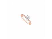 Fine Jewelry Vault UBJS3046AP14D April Birthstone Diamond Engagement Ring in 14K Rose Gold 0.50 CT