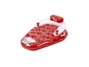NorthLight Strawberry Shaped Swimming Pool Inflatable Water Lounge Red White 65 in.