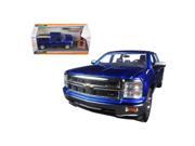 Jada 97223 2014 Chevrolet Silverado Pickup Truck Blue Just Trucks with Extra Wheels 1 24 Diecast Model