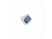 Fine Jewelry Vault UBUK135CZW14S 118RS9 Created Sapphire Cubic Zirconia Ring 14K White Gold 9.50 CT Size 9